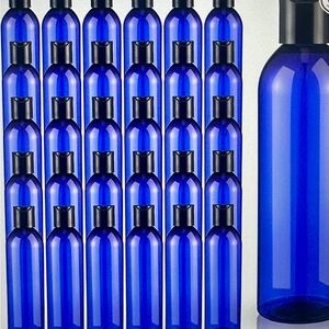 Blue Bottle with Black Cap